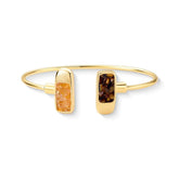 PULSEIRA DUAS PEDRAS LÚMEN FRAGMENTADAS DOURADO